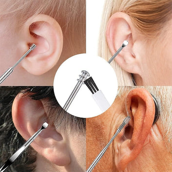 6-in-1 Stainless Steel Earwax Removal & Cleaner Kit with Portable Case